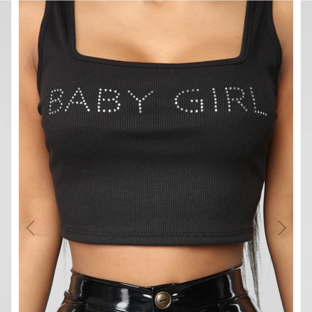 Back rhinestones crop top